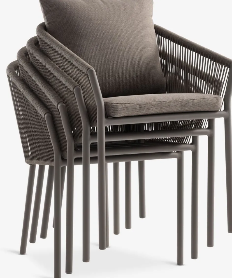 RAUMA + GILJARAUMA L140 table + 4 GILJA chaises sable foncé-JYSK Online