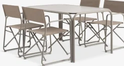 RAUMA + LIFJELLRAUMA L140 table + 4 LIFJELL chaises sable foncé-JYSK Online