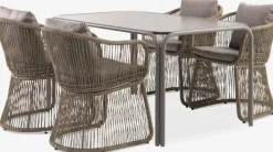RAUMA + STORDALENRAUMA L140 table sable foncé + 4 STORDALEN chaises naturel-JYSK Discount