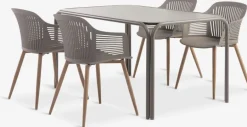 RAUMA + VANTORERAUMA L140 table + 4 VANTORE chaises sable foncé-JYSK Sale