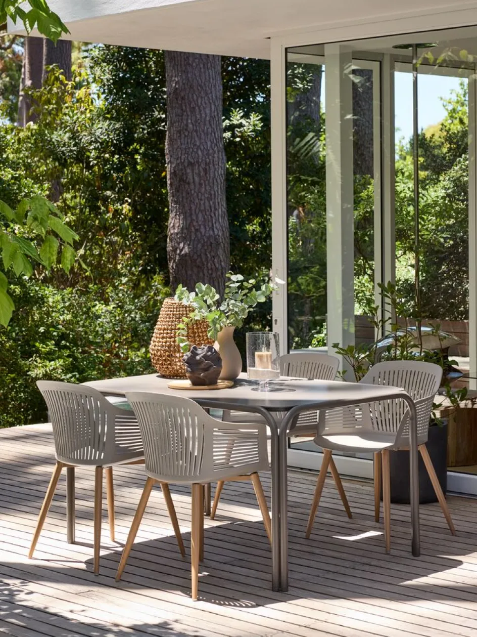 RAUMA + VANTORERAUMA L140 table + 4 VANTORE chaises sable foncé-JYSK Sale