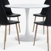 RINGSTED + JONSTRUPRINGSTED Ø100 table blanc + 4 JONSTRUP chaises noir-JYSK Outlet