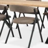 ROSLEV + HINDEVADROSLEV L200 table chêne naturel + 4 HINDEVAD chaises brun c.-JYSK Best