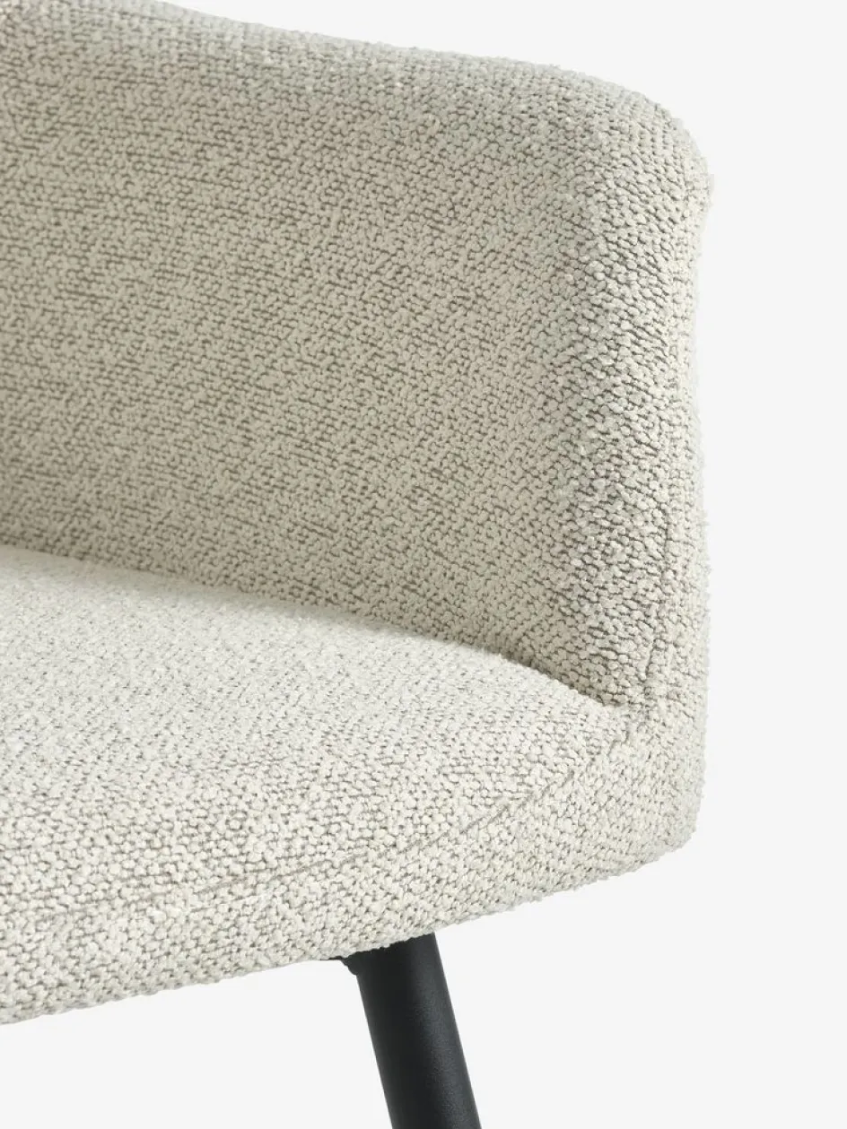 ROSLEV + PURHUSROSLEV L200 table chêne nat. + 4 PURHUS chaises blanc cassé-JYSK Best