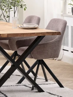 ROSTRUPChaise ROSTRUP pivotante tissu /noir-JYSK Discount