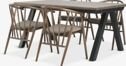 SANDBY + LYKSBORGSANDBY L160 table chêne foncé + 4 LYKSBORG chaises ch. f.-JYSK Outlet