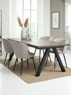 SANDBY + RISSKOVSANDBY L210 table chêne foncé + 4 RISSKOV chaises gris clair-JYSK Outlet