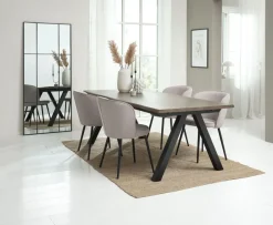 SANDBY + RISSKOVSANDBY L210 table chêne foncé + 4 RISSKOV chaises gris clair-JYSK Outlet
