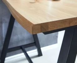 SANDBYTable de bar SANDBY 71x128 chêne naturel/noir-Royal Oak Hot