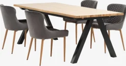 SANDBYTable SANDBY 100x210 chêne naturel/noir-Royal Oak Best