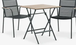 SANDVIKA + NABESANDVIKA L65 table l + 2 NABE chaises noir-JYSK Best