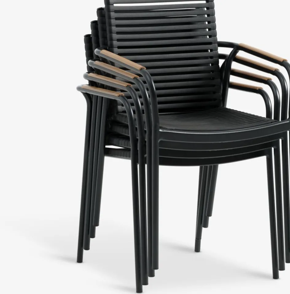SANDVIKA + NABESANDVIKA L65 table l + 2 NABE chaises noir-JYSK Best