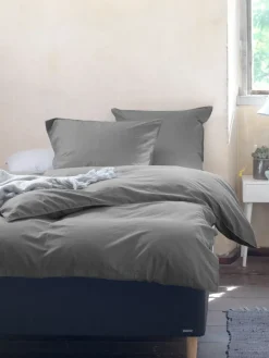 SANNEGoldParure de lit SANNE coton lavé 240x220 gris-KRONBORG Sale