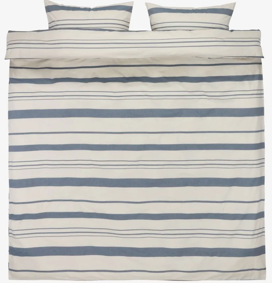 SILJEGoldParure de lit SILJE Fil teint 240x200 marine-KRONBORG New