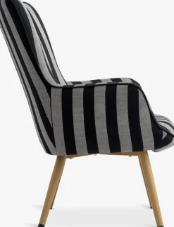 SIMESTEDFauteuil SIMESTED rayures tissu noir/beige-JYSK Online