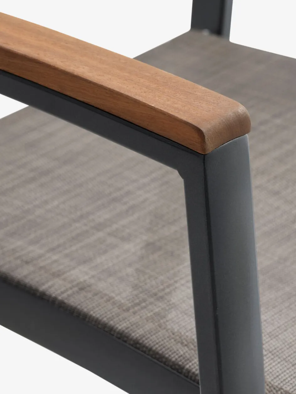 SIRDAL + SIRDALSIRDAL L91 table bois dur + 4 SIRDAL chaises gris-JUTLANDIA New