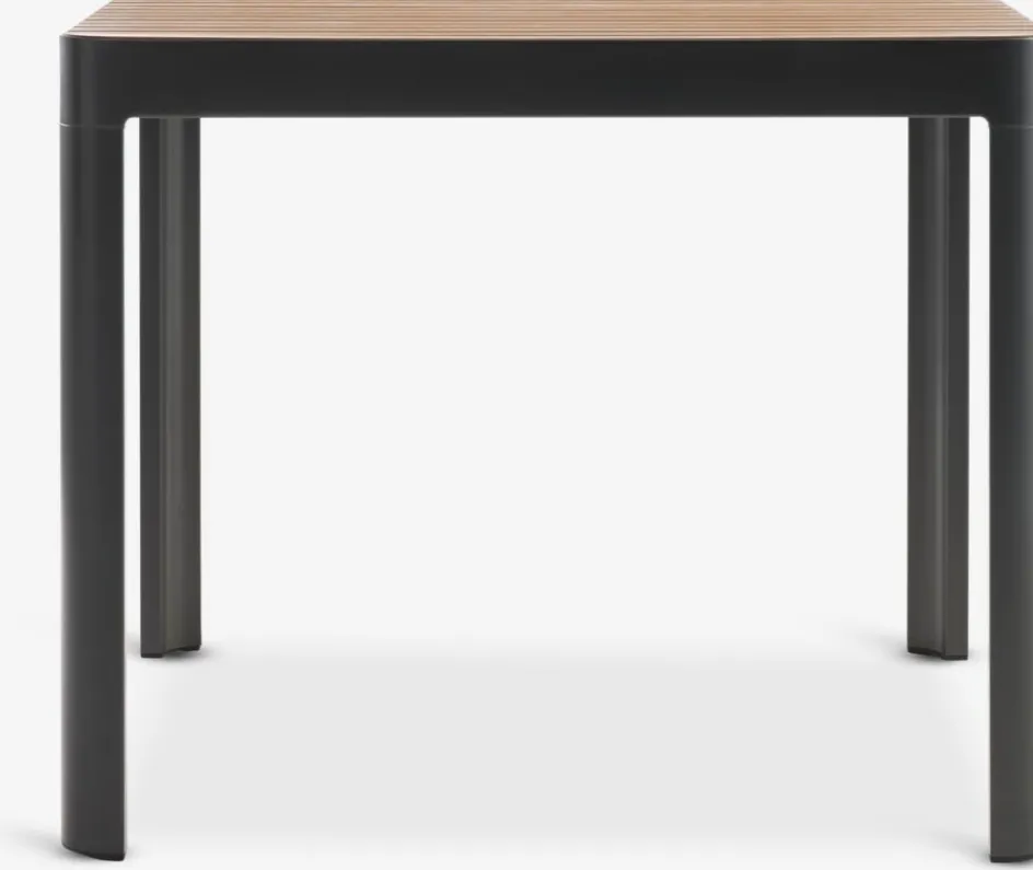 SIRDAL + SIRDALSIRDAL L91 table bois dur + 4 SIRDAL chaises gris-JUTLANDIA New