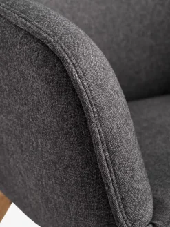 SKALBORGFauteuil/repose-pieds SKALBORG tissu gris foncé/chêne-JYSK Best