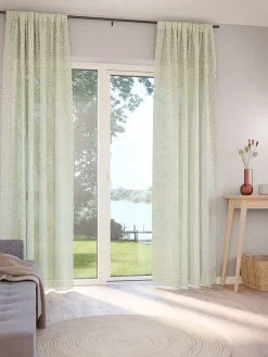 SKASENRideau SKASEN 1x140x300 feuilles vert poudré-JYSK Discount