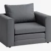 SKILLEBEKKFauteuil convertible SKILLEBEKK tissu gris foncé-JYSK Outlet