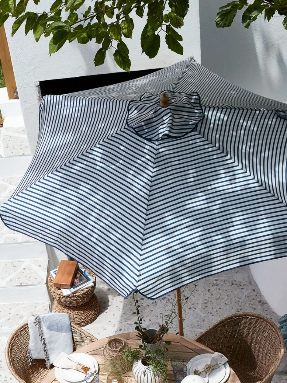 SMYGEHUKParasol SMYGEHUK Ø200 naturel/bleu-JYSK Sale