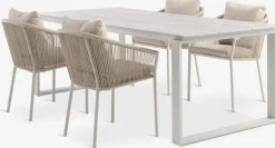 SONNERUP + GILJASONNERUP L215 table +4 GILJA chaises beige-JUTLANDIA Sale