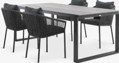 SONNERUP + GILJASONNERUP L215 table + 4 GILJA chaises gris-JUTLANDIA Outlet