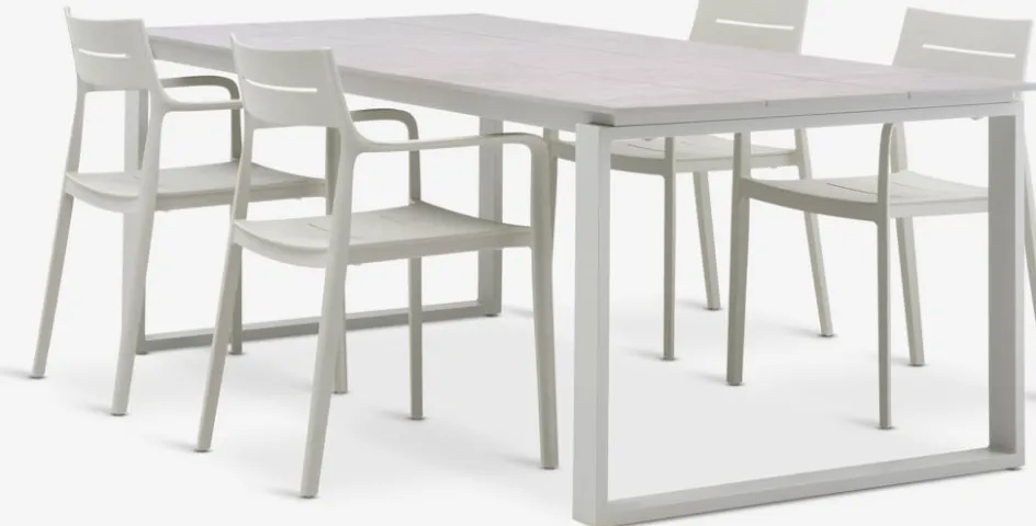 SONNERUP + INGSTRUPSONNERUP L215 table + 4 INGSTRUP chaises-JYSK Outlet
