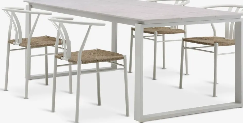 SONNERUP + TAGMARKSONNERUP L215 table + 4 TAGMARK chaises beige-JUTLANDIA Discount