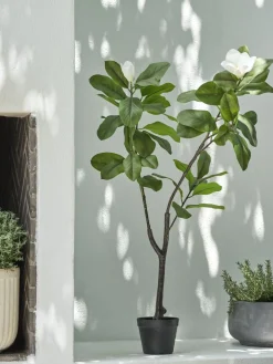 SPINDELPlante artificielle SPINDEL H120cm magnolia vert/blanc-JYSK Clearance