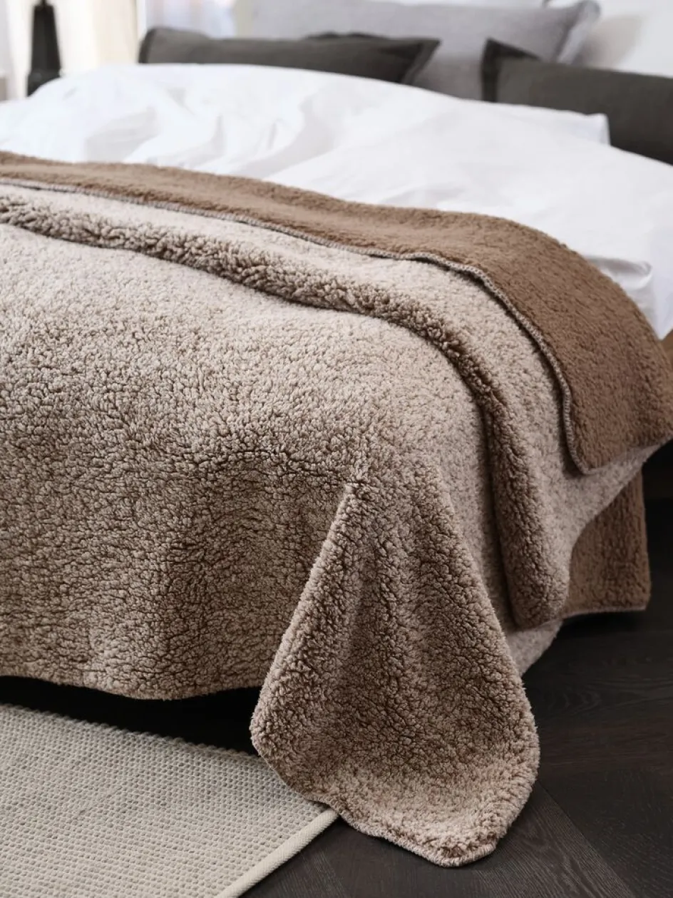 STORFRYTLEPlaid polaire STORFRYTLE 200x220 sable foncé-JYSK Sale