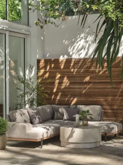 STORLIENTable lounge STORLIEN Ø90xH41 travertin-JYSK Clearance