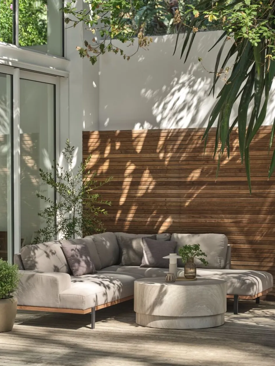 STORLIENTable lounge STORLIEN Ø90xH41 travertin-JYSK Clearance