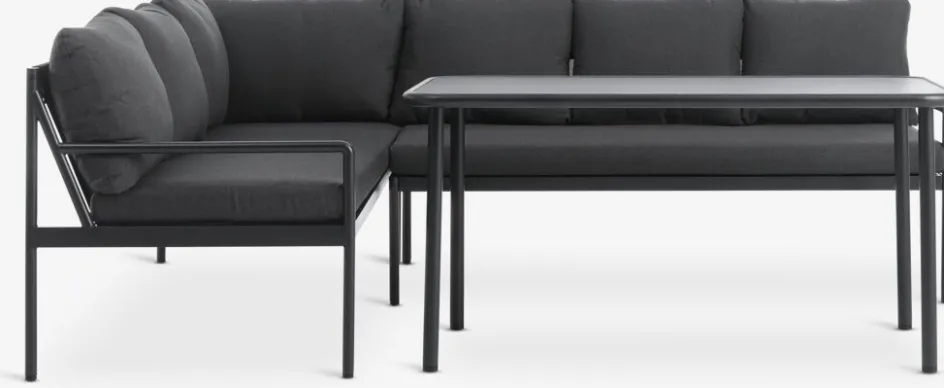 STROEMSTADEnsemble lounge STROEMSTAD 6 personnes noir-JYSK Best