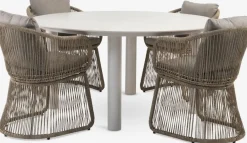 SURNADAL + STORDALENSURNADAL Ø150 table beige + 4 STORDALEN chaises naturel-JYSK New
