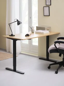 SVANEKEBureau à hauteur ajustable SVANEKE 70x140 coloris chêne/noir-JYSK Sale