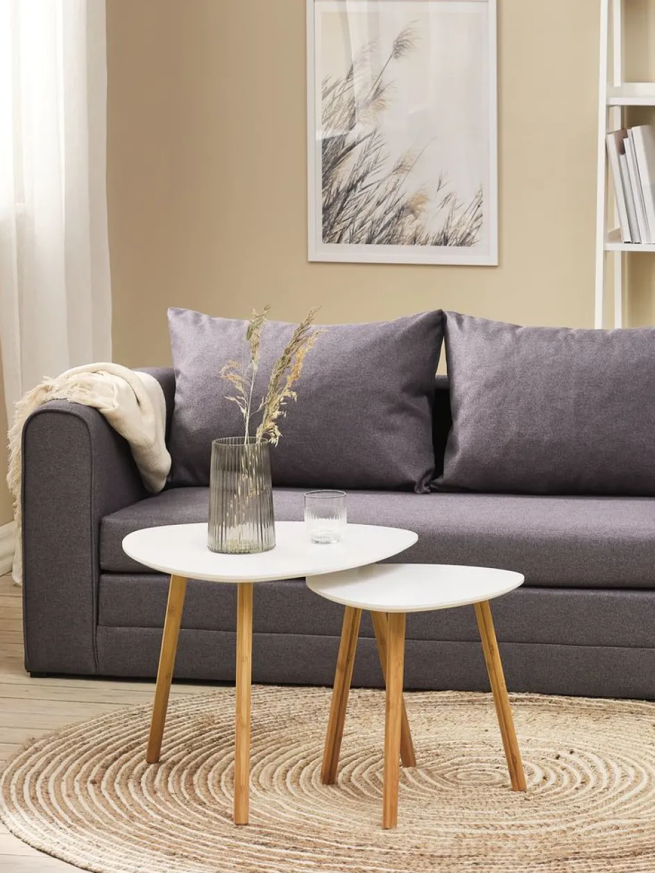 TAPSBout de canapé TAPS 55x55 blanc/bambou-JYSK Clearance