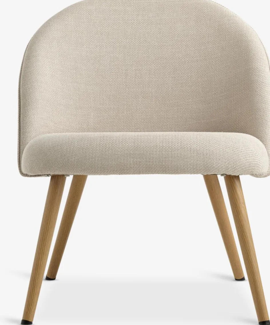 THORUPFauteuil THORUP tissu beige/coloris chêne-JYSK Clearance