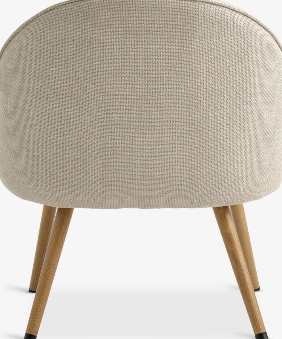 THORUPFauteuil THORUP tissu beige/coloris chêne-JYSK Clearance