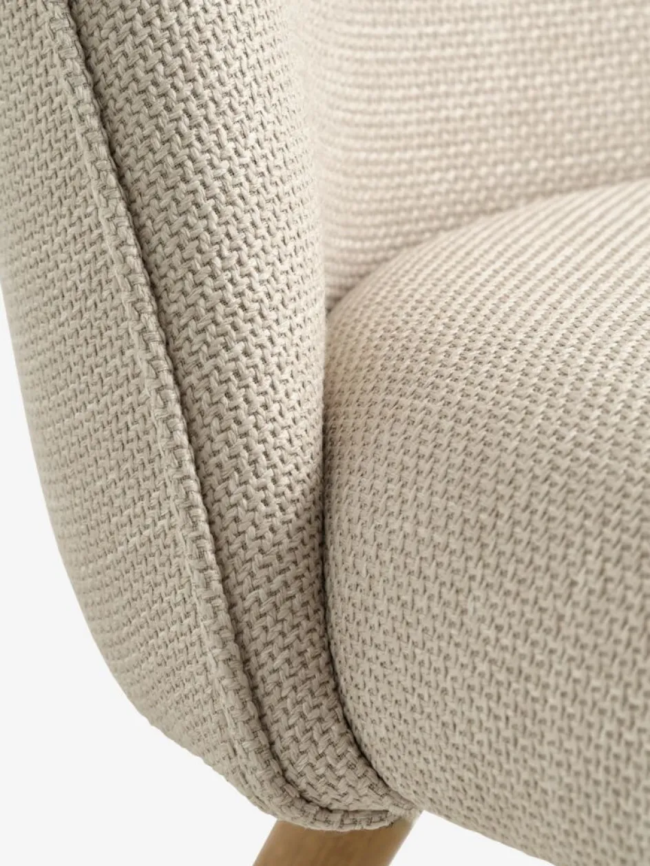 THORUPFauteuil THORUP tissu beige/coloris chêne-JYSK Clearance