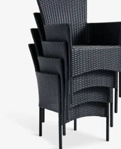 THY + AIDTTHY L60 table + 2 AIDT chaises noir-JYSK Outlet