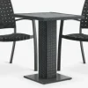 THY + GLOMFJORDTHY L60 table + 2 GLOMFJORD chaises noir-JUTLANDIA Best