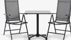 TIPMOSE + MELLBYTIPMOSE L70 table gris + 2 MELLBY chaises noir-JYSK Clearance