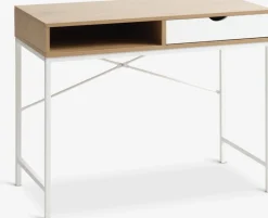 TRAPPEDALBureau TRAPPEDAL 48x95 1 tiroir coloris chêne chaud/blanc-JYSK Sale