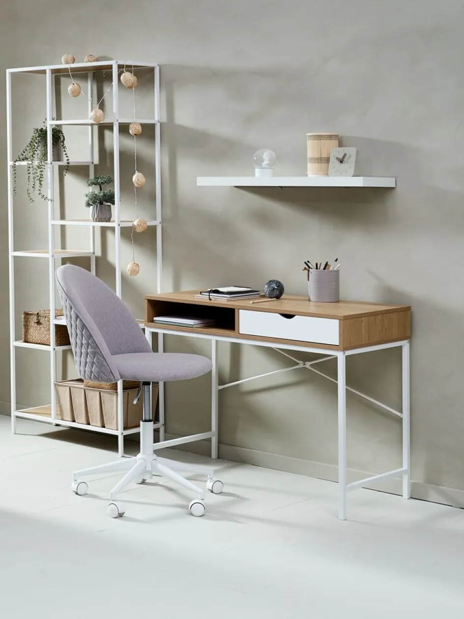 TRAPPEDALBureau TRAPPEDAL 48x95 1 tiroir coloris chêne chaud/blanc-JYSK Sale