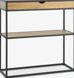 TRAPPEDALConsole TRAPPEDAL 30x80 1 tiroir coloris chêne chaud/noir-JYSK Best