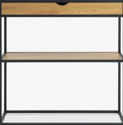 TRAPPEDALConsole TRAPPEDAL 30x80 1 tiroir coloris chêne chaud/noir-JYSK Best