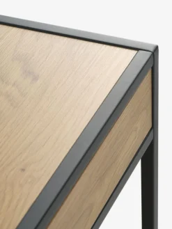 TRAPPEDALConsole TRAPPEDAL 30x80 1 tiroir coloris chêne chaud/noir-JYSK Best