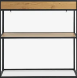 TRAPPEDALConsole TRAPPEDAL 30x80 1 tiroir coloris chêne chaud/noir-JYSK Best