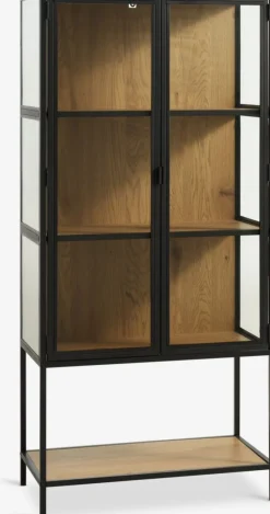 TRAPPEDALVitrine TRAPPEDAL coloris chêne chaud/noir-JYSK Hot